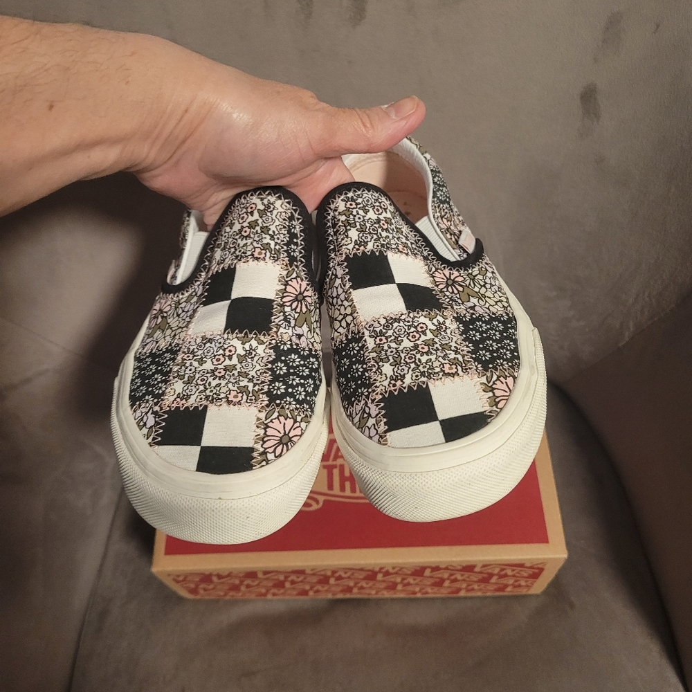 Vans Floral Slip-on Patch Work, Size 6 Women (IUC)